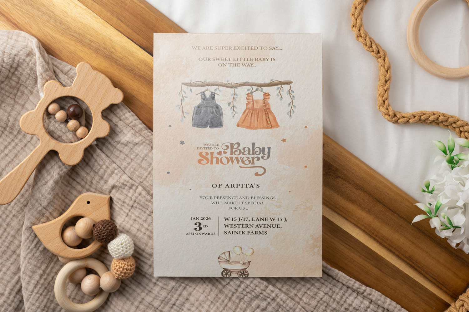 Baby Shower Invitation Designer | Web and Print Ready Designs